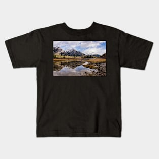 A Calm River and a Fresh Dusting of Snow Kids T-Shirt